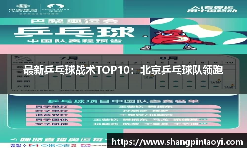 最新乒乓球战术TOP10：北京乒乓球队领跑