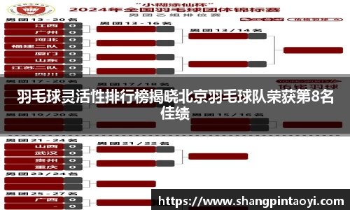 羽毛球灵活性排行榜揭晓北京羽毛球队荣获第8名佳绩