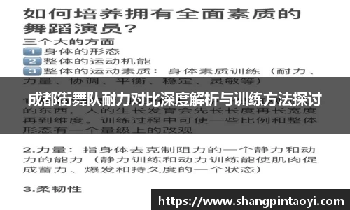 成都街舞队耐力对比深度解析与训练方法探讨