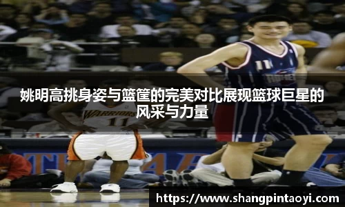 姚明高挑身姿与篮筐的完美对比展现篮球巨星的风采与力量
